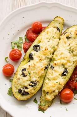 Courgettes farcies au tofu