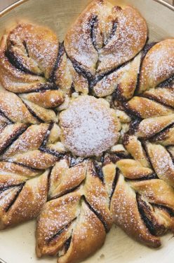 Brioche flocon de neige à la pâte à tartiner noisettes cacao naturéO